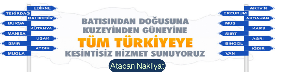 Şehirler arası nakliyat fiyatları Türkiye haritası üzerinde gösterim